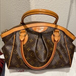 Louis Vuitton Brown and Tan Monogram Satchel